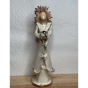 VINTAGE HEATHER GOLDMINC BLUE SKY POTTERY PEACE ANGEL DOVE TRIBUTE‎ 15"FAIRY